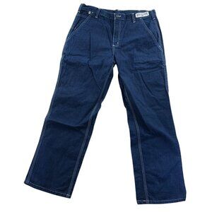 Carhartt Mens Cargo Work Jeans Size 36x30 Blue Denim Straight Workwear Classic